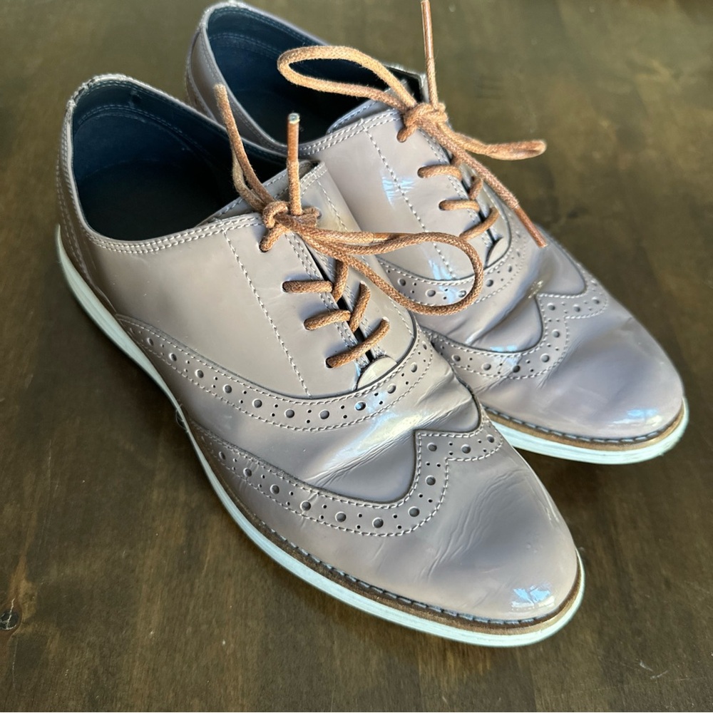Cole Haan Womens Wingtip Grand OS 7 Shine‎ Preppy Academia Office 🤎